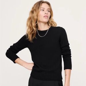 Banana Republic Larkspur cotton and silk navy blue crewneck